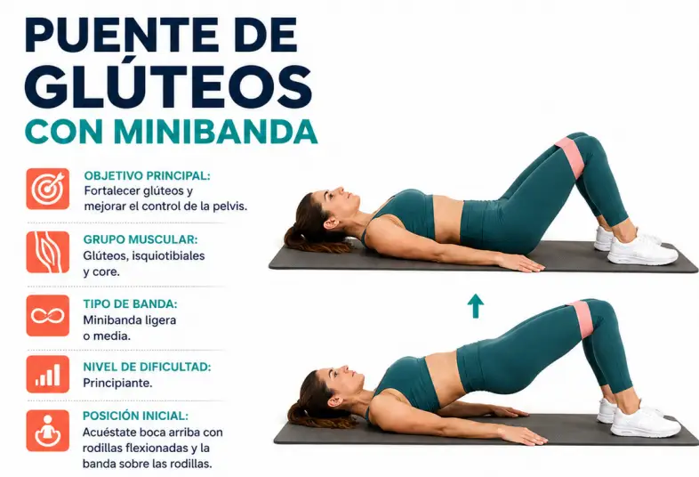 Puente de glúteos con minibanda
